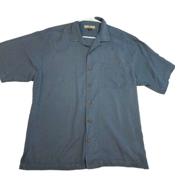Tommy Bahama Men's Blue 100% Silk Polo Size L - Picture 2 of 4